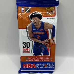 2021-22 Panini NBA Hoops 30 Card Basketball Cello Fat Packs New & Sealed!